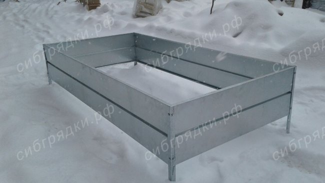 Высокие оцинкованные грядки из стали высотой 34 см в Екатеринбурге